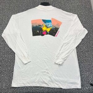 Vintage Mistral Shirt Extra Large White Long Sleeve Crew Neck New‎ with Defect